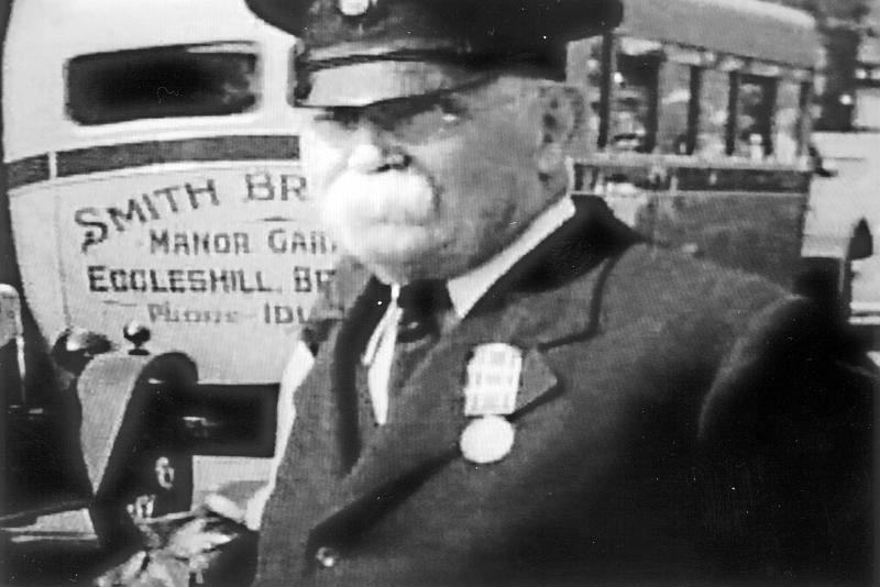 George Wilson.jpg - George Wilson, the village blacksmith heading the Long Preston 1935 Jubilee Parade.